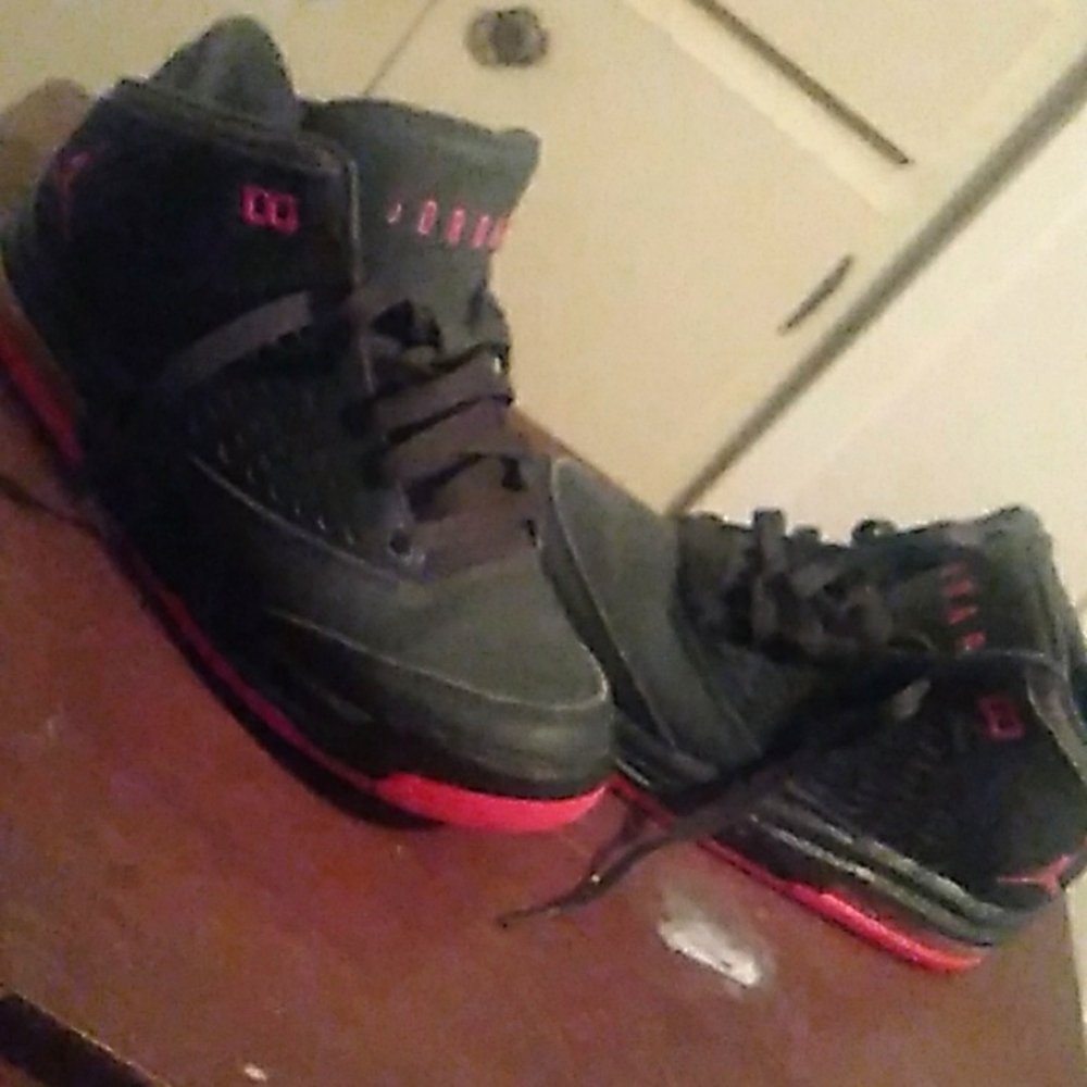 Black and Pink Jumpman Jordans